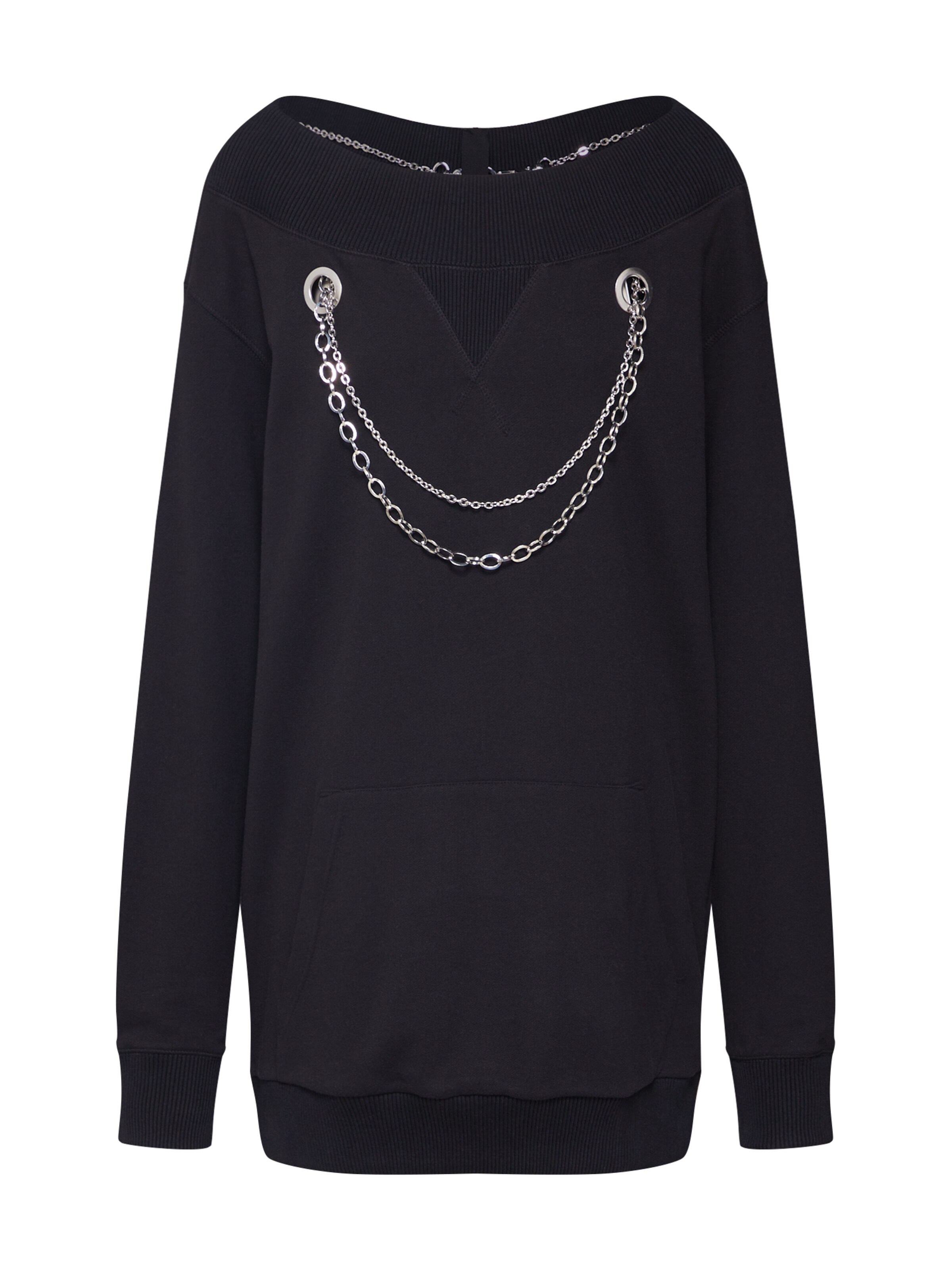 DIESEL - Sweatshirt 'D-MOEANU' in de kleur Zwart