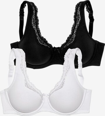 PETITE FLEUR T-shirt Bra in Black: front