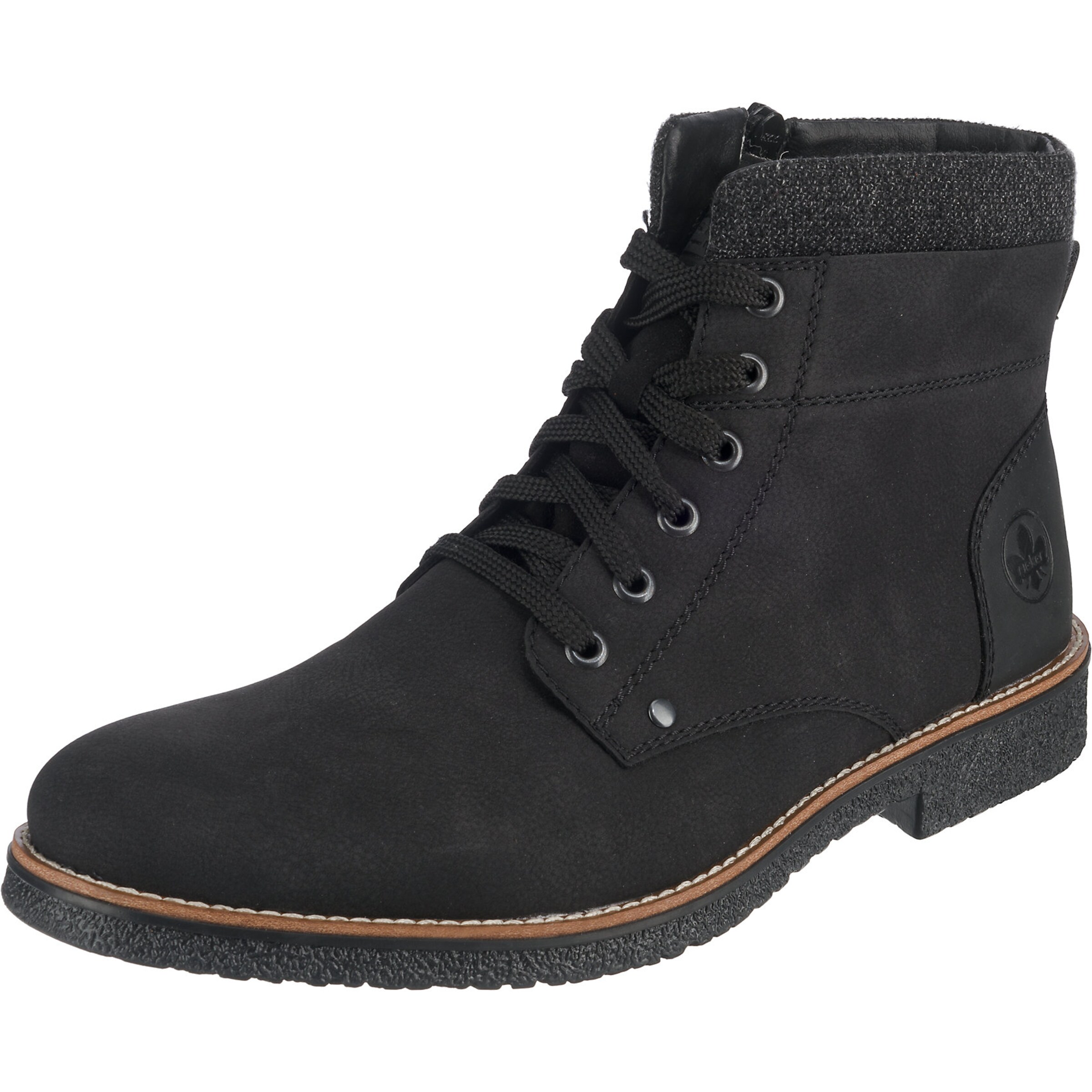 RIEKER - Veterboots in de kleur Zwart