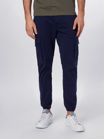 JACK & JONES Tapered Cargobyxa 'Paul Flake' i blå: framsida