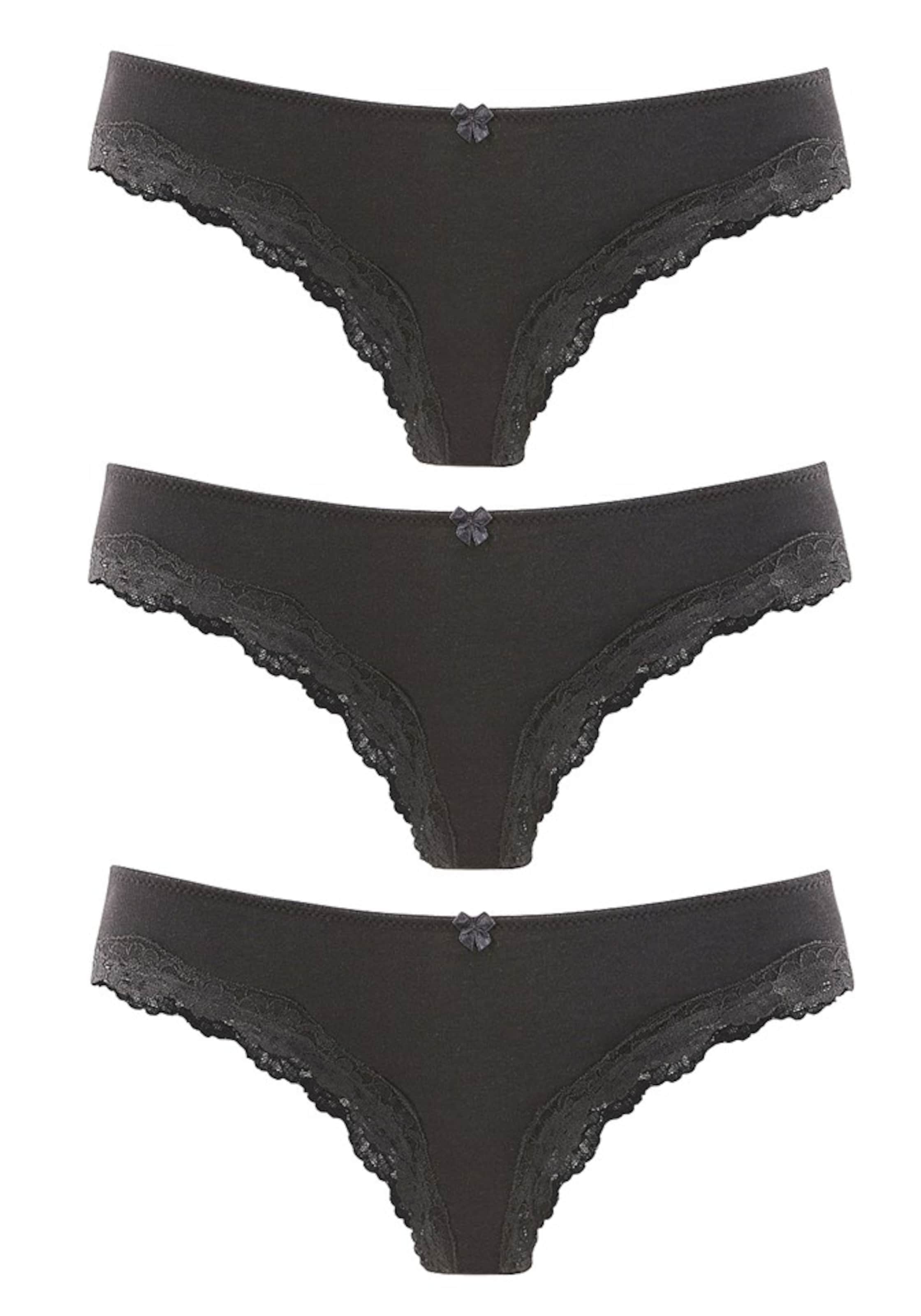 Slip LASCANA en noir : devant