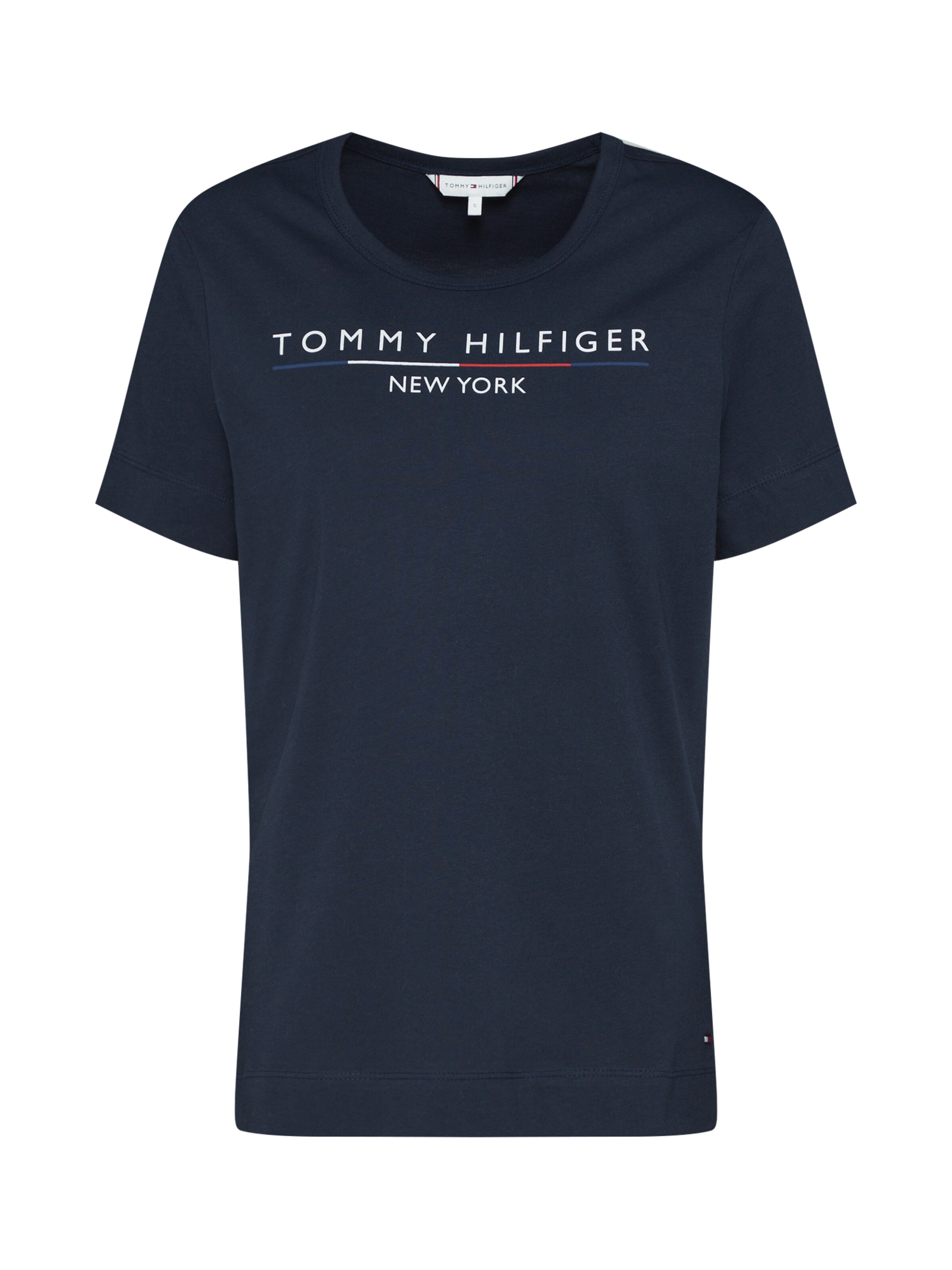 TOMMY HILFIGER - Shirt 'CHRISTA C-NK TEE SS' in de kleur Donkerblauw