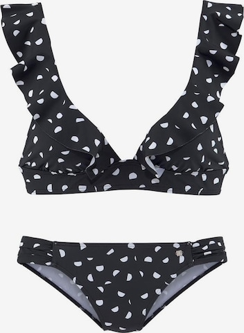 Triangle Bikini JETTE en noir : devant