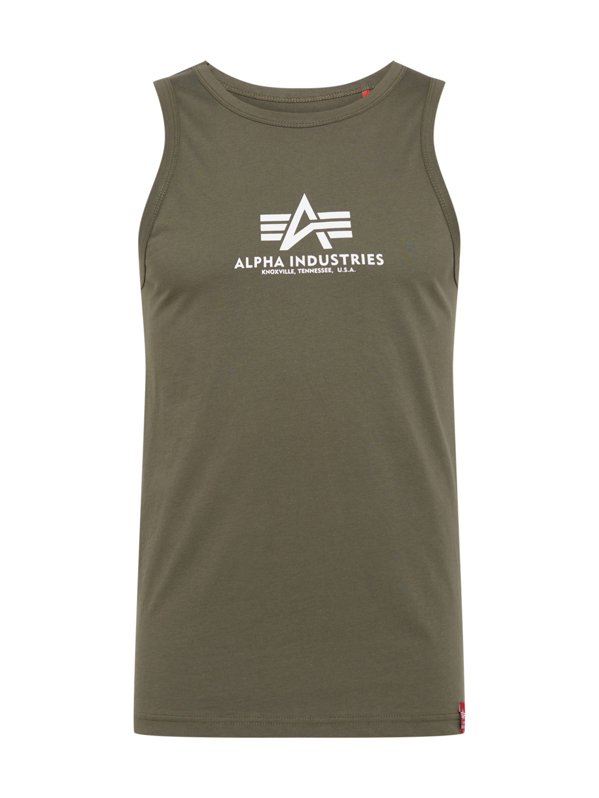 ALPHA INDUSTRIES Regular fit Póló - zöld: elől