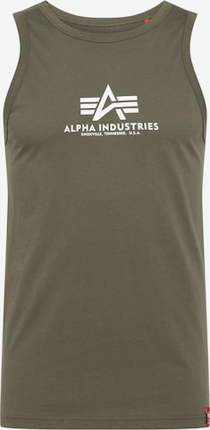 T-Shirt ALPHA INDUSTRIES en vert : devant