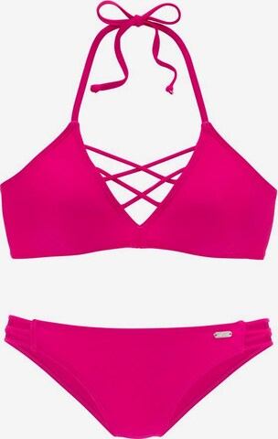 Triangolo Bikini di VENICE BEACH in rosa: frontale