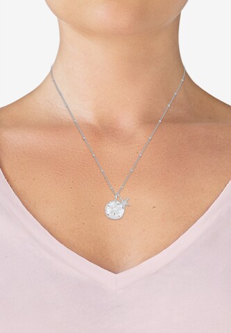 ELLI Halskette 'Blume, Multipendants, Seestern' in Silber