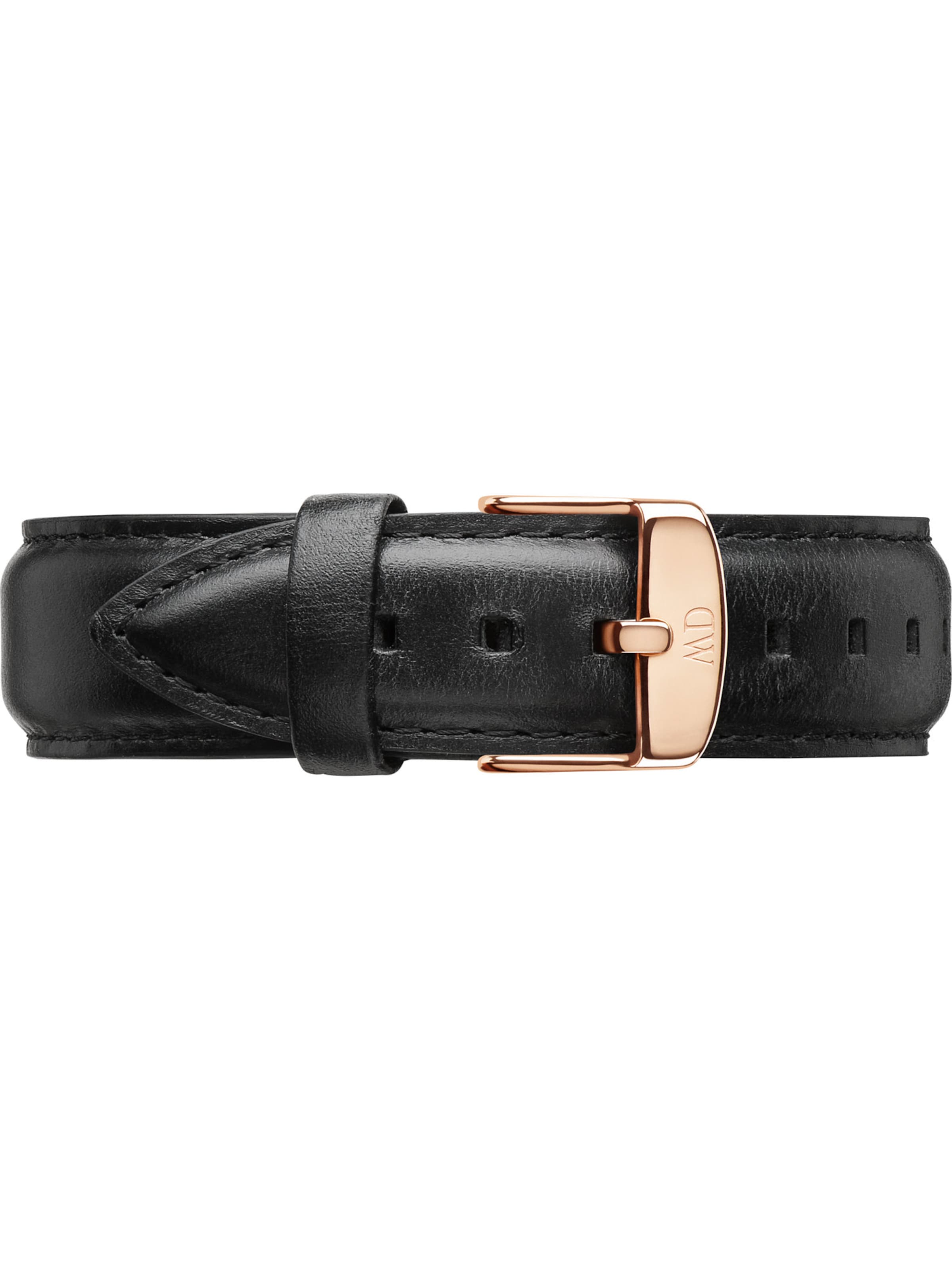 Daniel Wellington Lederband in Schwarz: Vorderseite