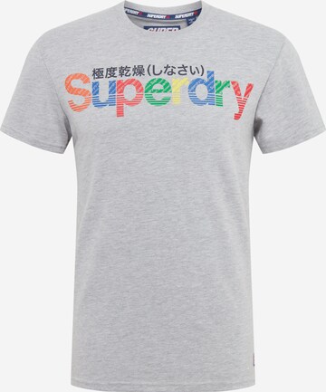 T-Shirt 'Retro Sport' Superdry en gris : devant