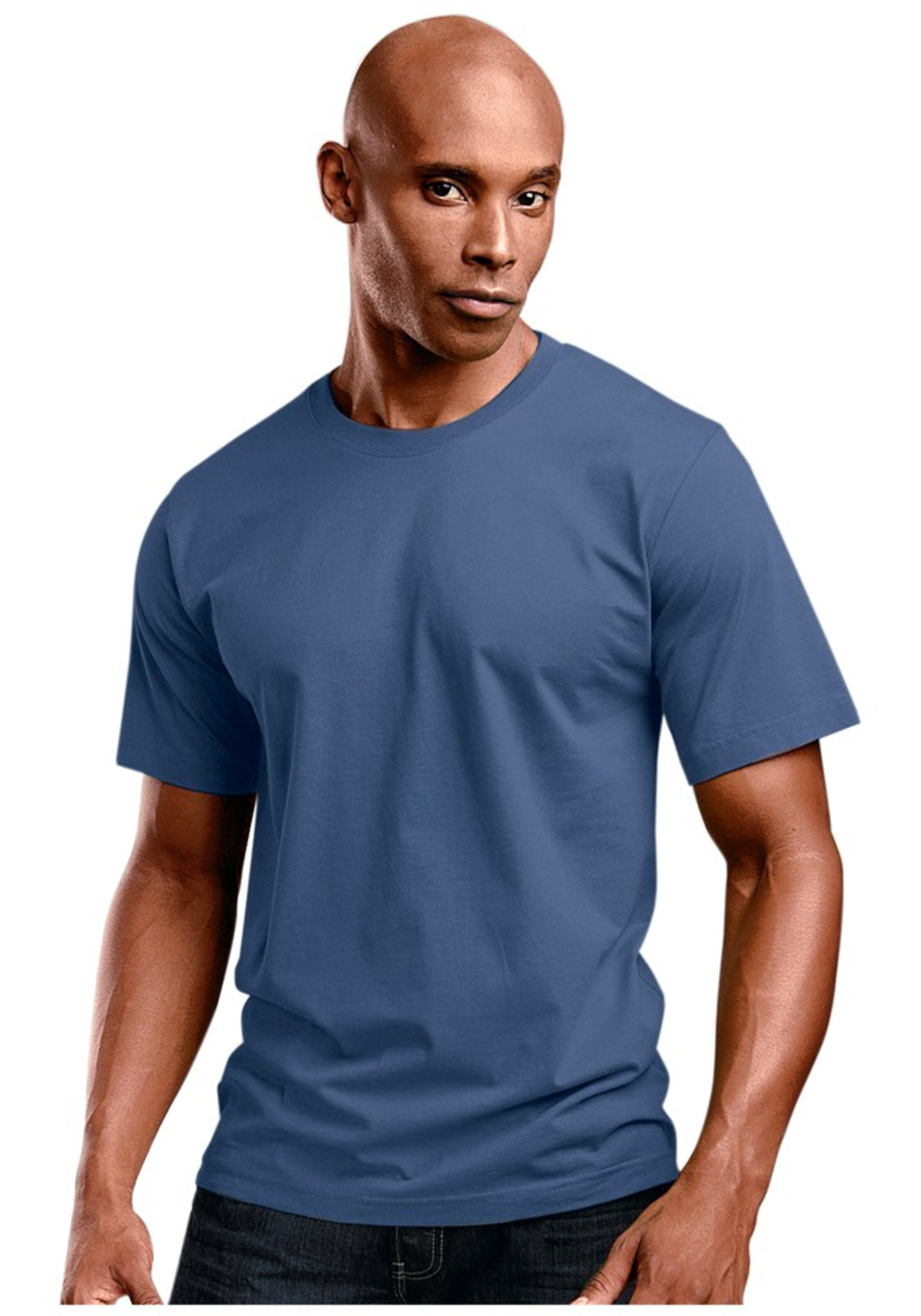 H.I.S EM Rundhalsshirt in Blau: Vorderseite