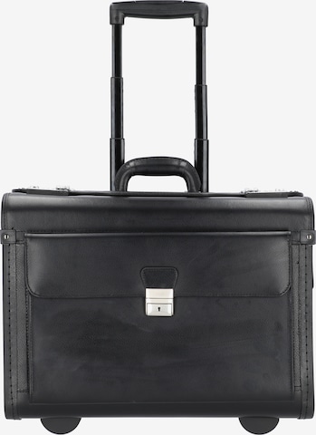 Alassio Pilot Case in Black: front