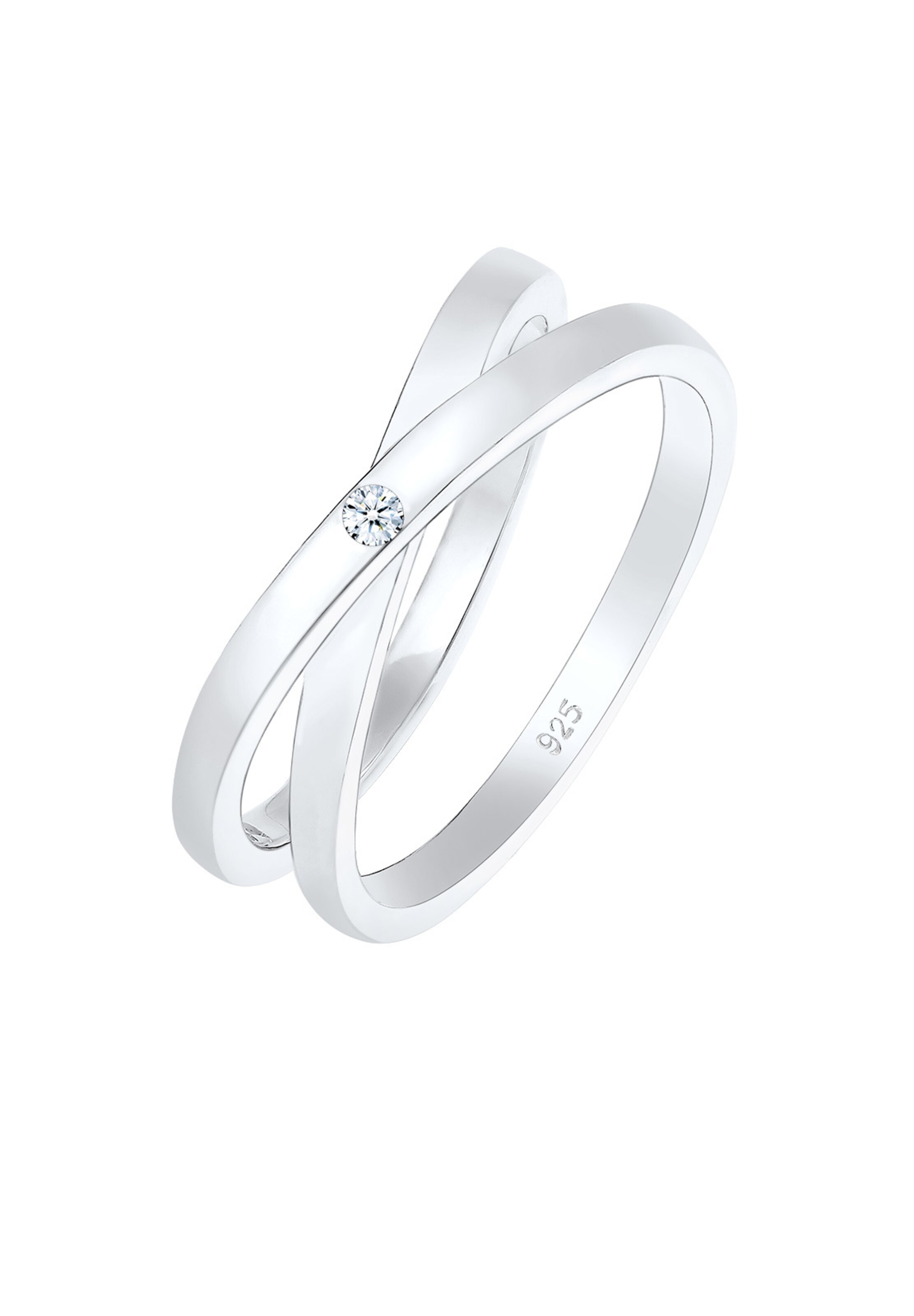 Elli DIAMONDS Ring in Zilver: voorkant