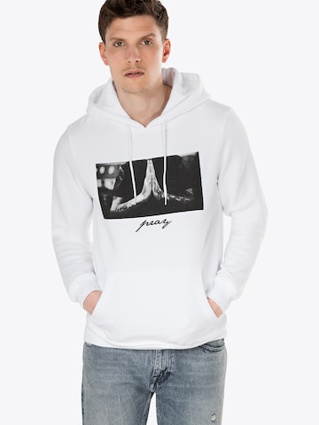 Mister Tee Sweatshirt 'Pray' in White: front