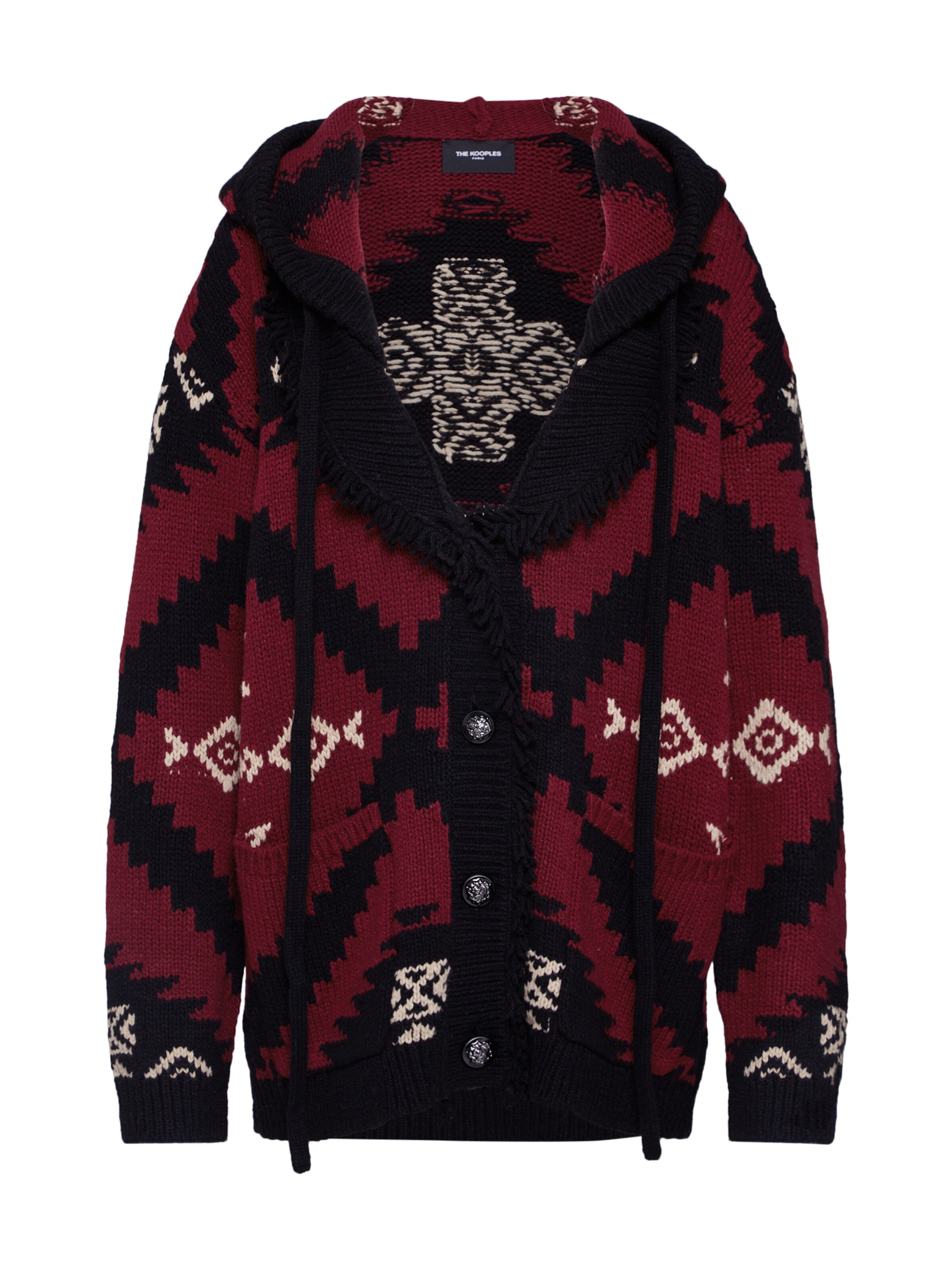 The Kooples - Gebreid vest 'CARDIGAN' in de kleur Donkerrood