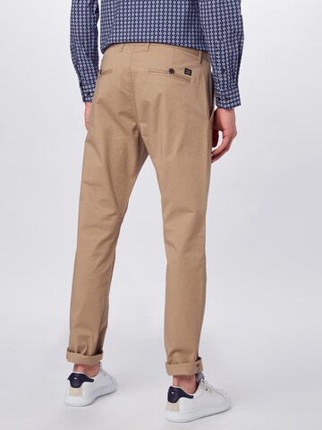 Matinique Slim fit Trousers 'Pristu CM Garment Dyed Sateen' in Brown