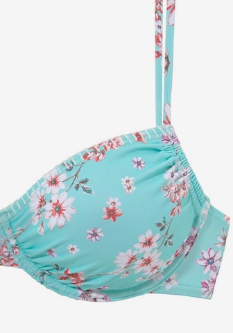 SUNSEEKER Koszulkowy Góra bikini 'Ditsy' w kolorze niebieski