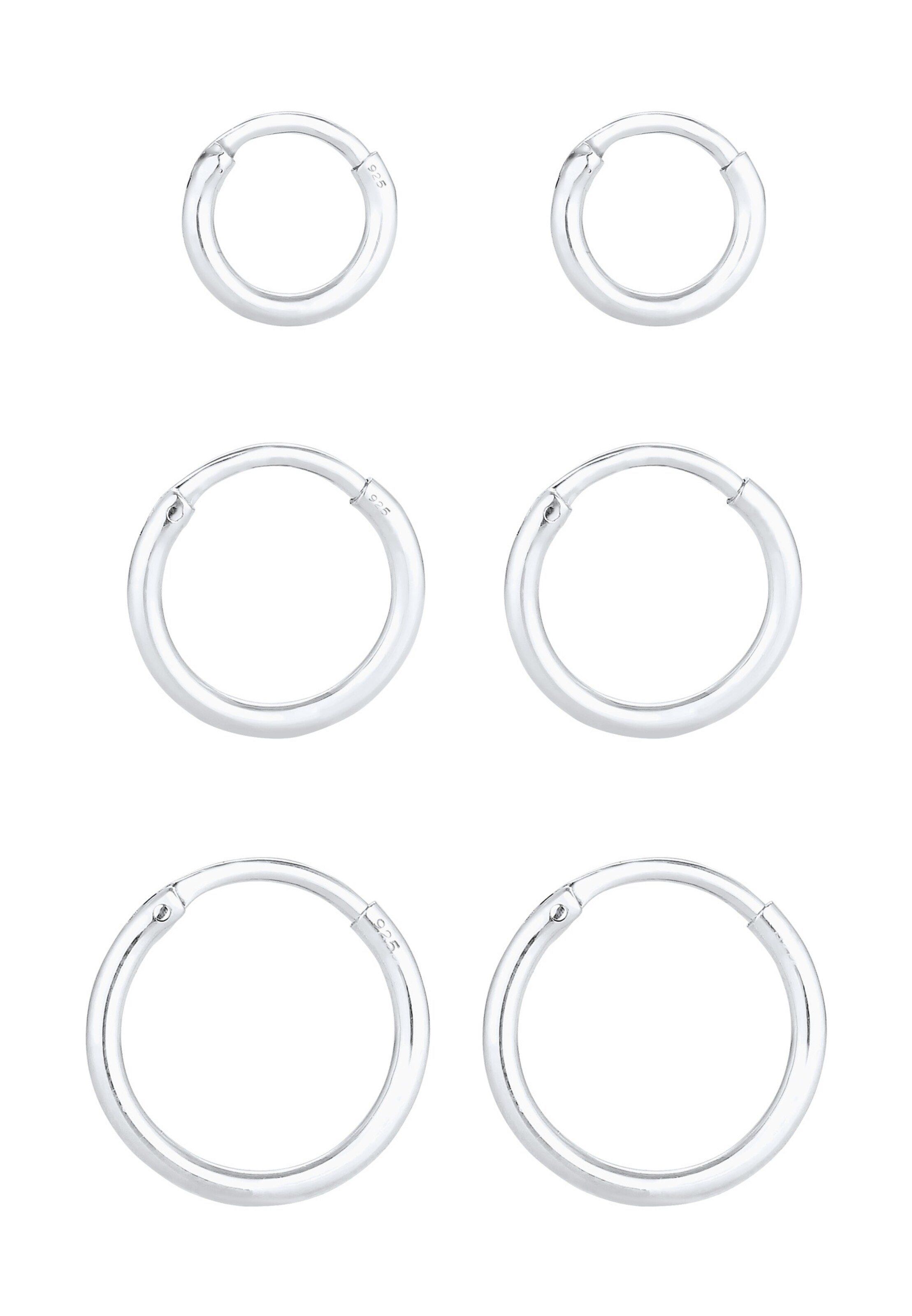 ELLI Серьги 'Creolen' в Серебристый