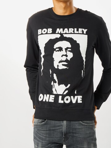 Mister TeeSweater majica 'Bob Marley One Love' - crna boja
