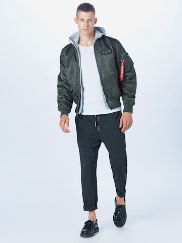 ALPHA INDUSTRIES Between-Season Jacket 'MA-1 D-Tec' in Grey