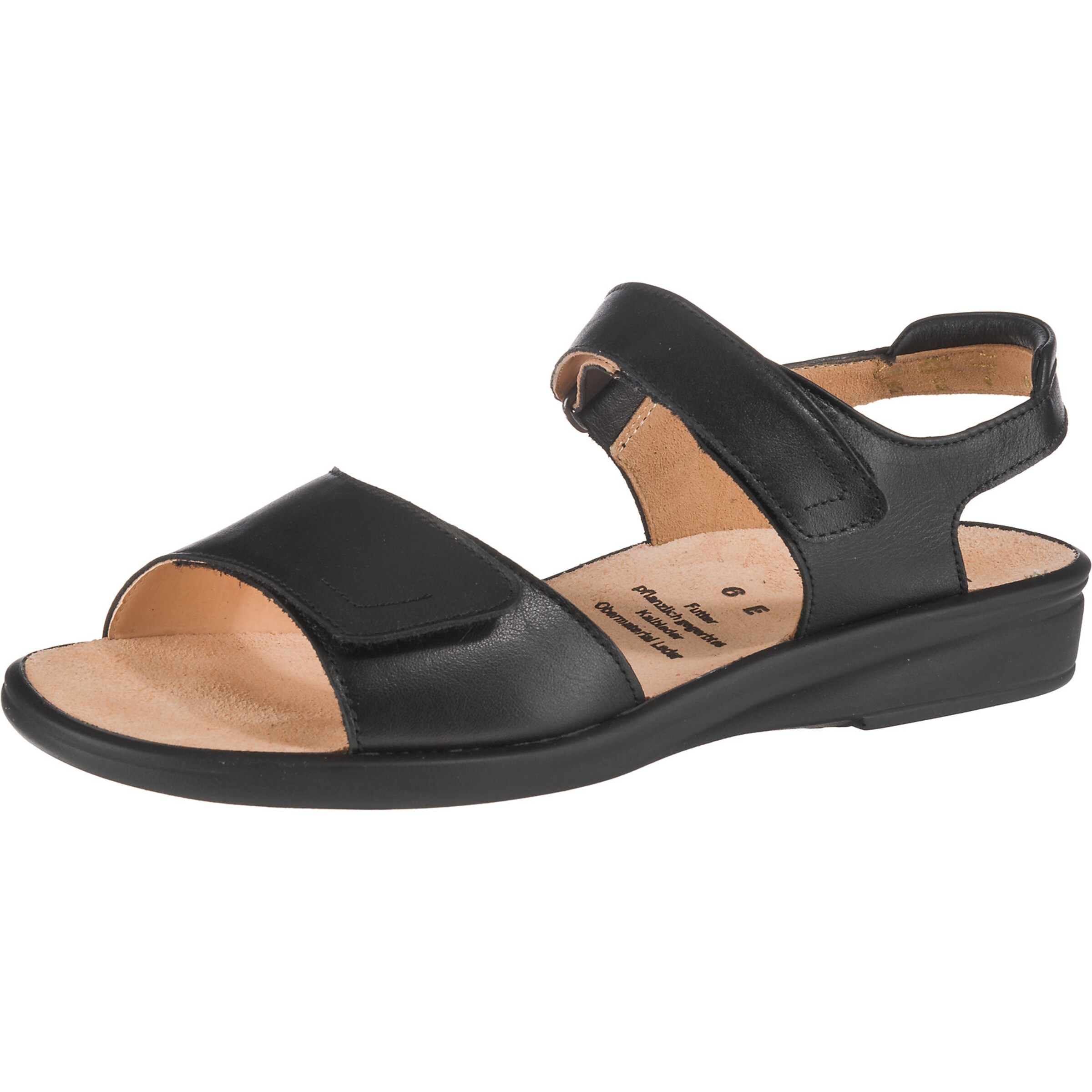 Ganter Strap sandal 'Sonnica' in Black: front