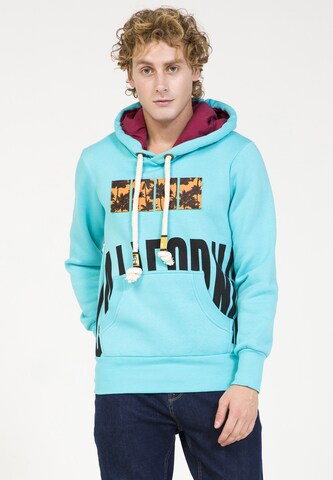 Sweat-shirt PLUS EIGHTEEN en bleu : devant