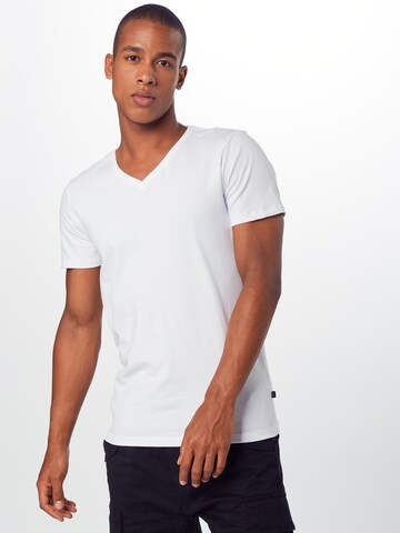 T-Shirt 'Lincoln' Casual Friday en blanc