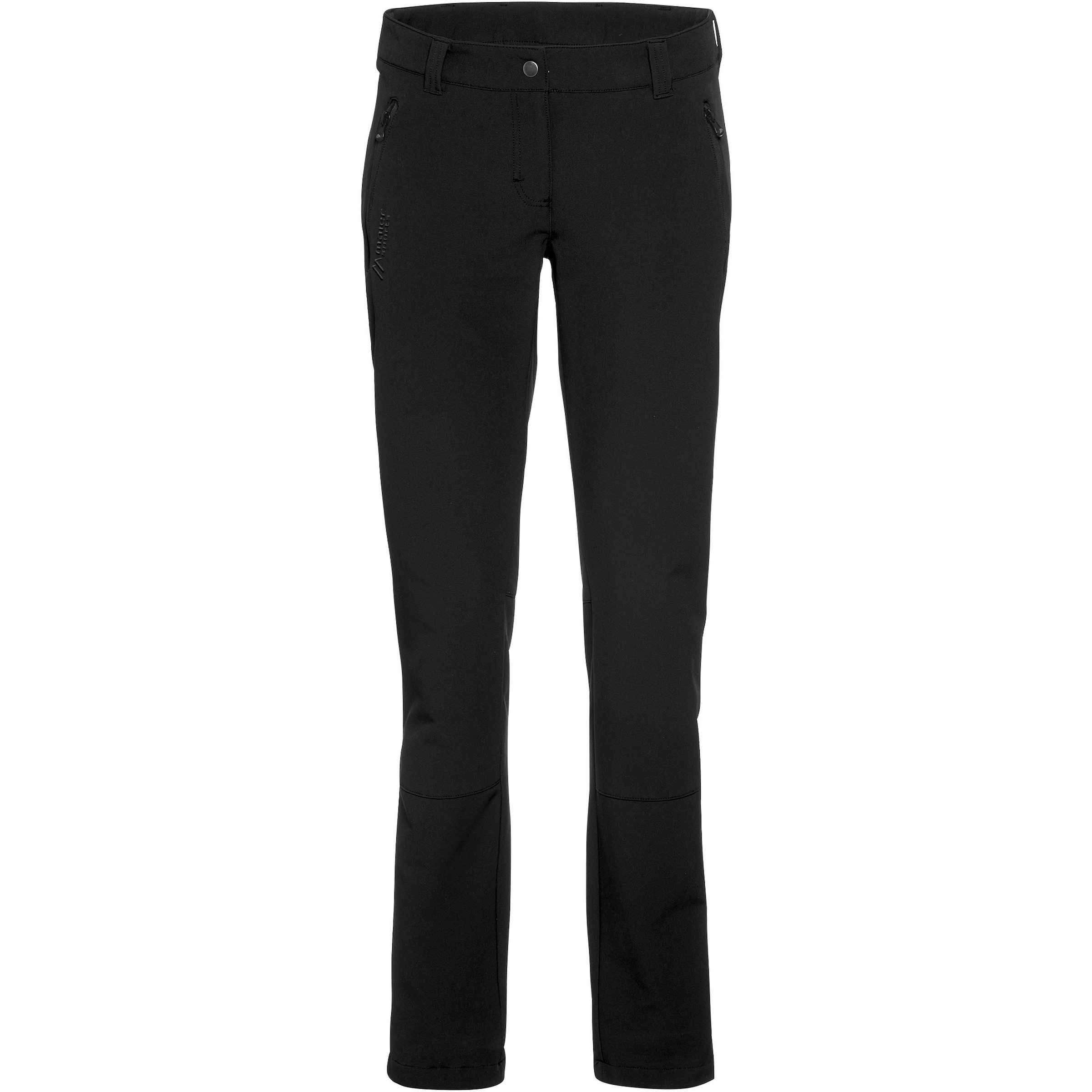 Maier Sports Slim fit Outdoor Pants 'Helga' in Black: front