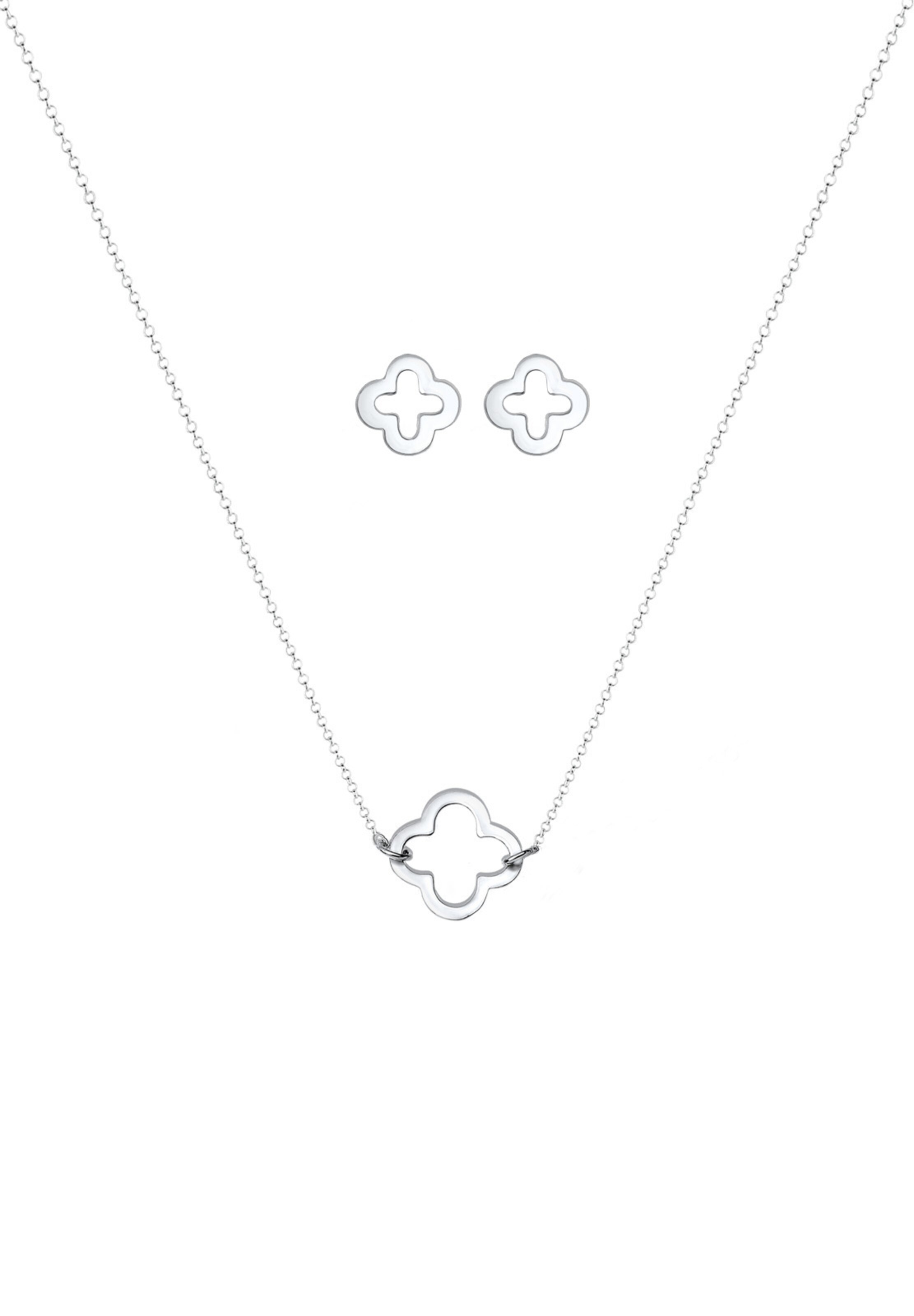 ELLI Schmuckset 'Kleeblatt' in Silber