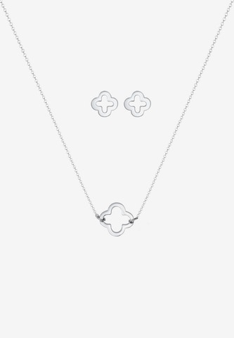 ELLI Jewelry Set 'Kleeblatt' in Silver