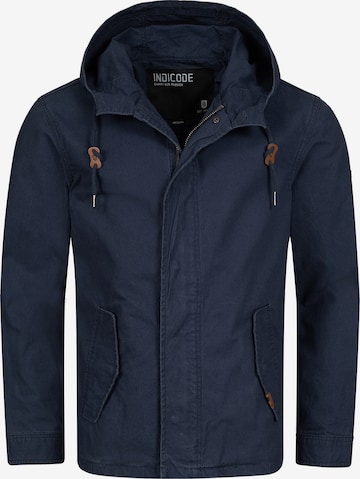 INDICODE JEANS Between-Season Jacket 'Lough' in Blue: front