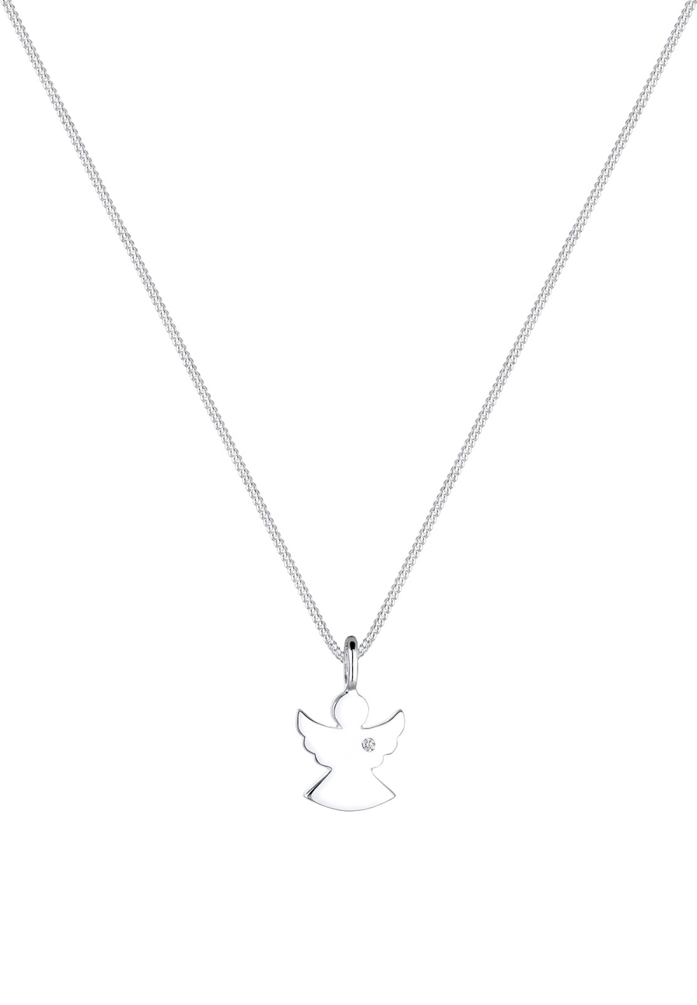 Elli DIAMONDS Ketting 'Engel' in Zilver