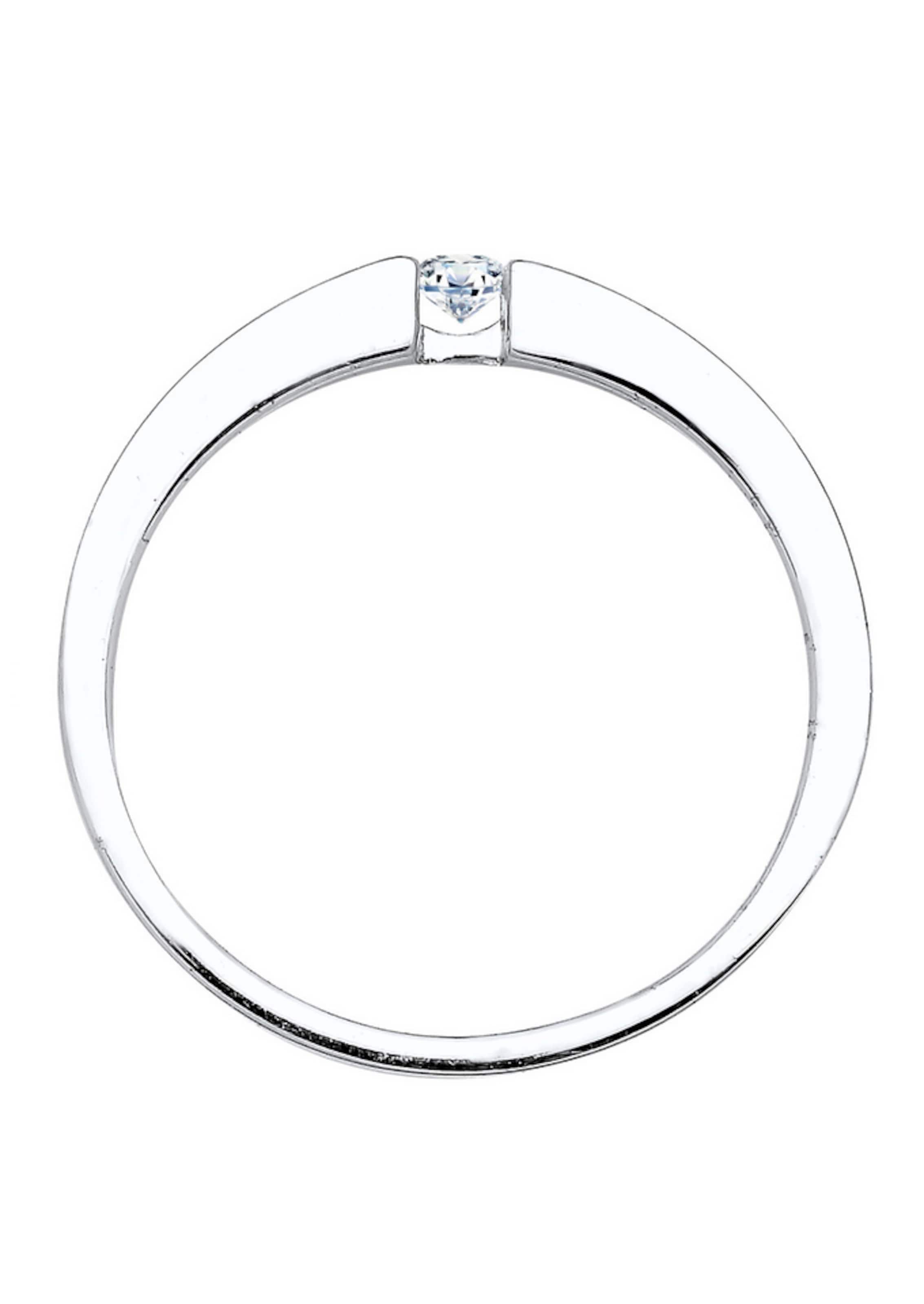 Elli DIAMONDS Ring 'Ella' in Zilver