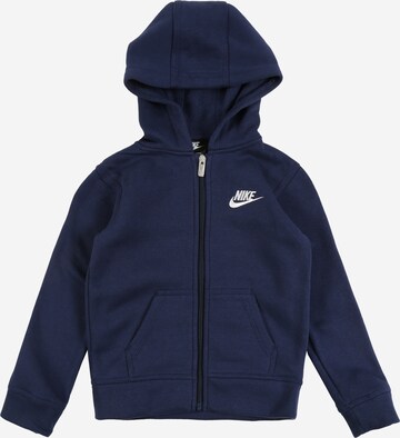 Nike Sportswear Кофта на молнии 'Club' в Синий: спереди