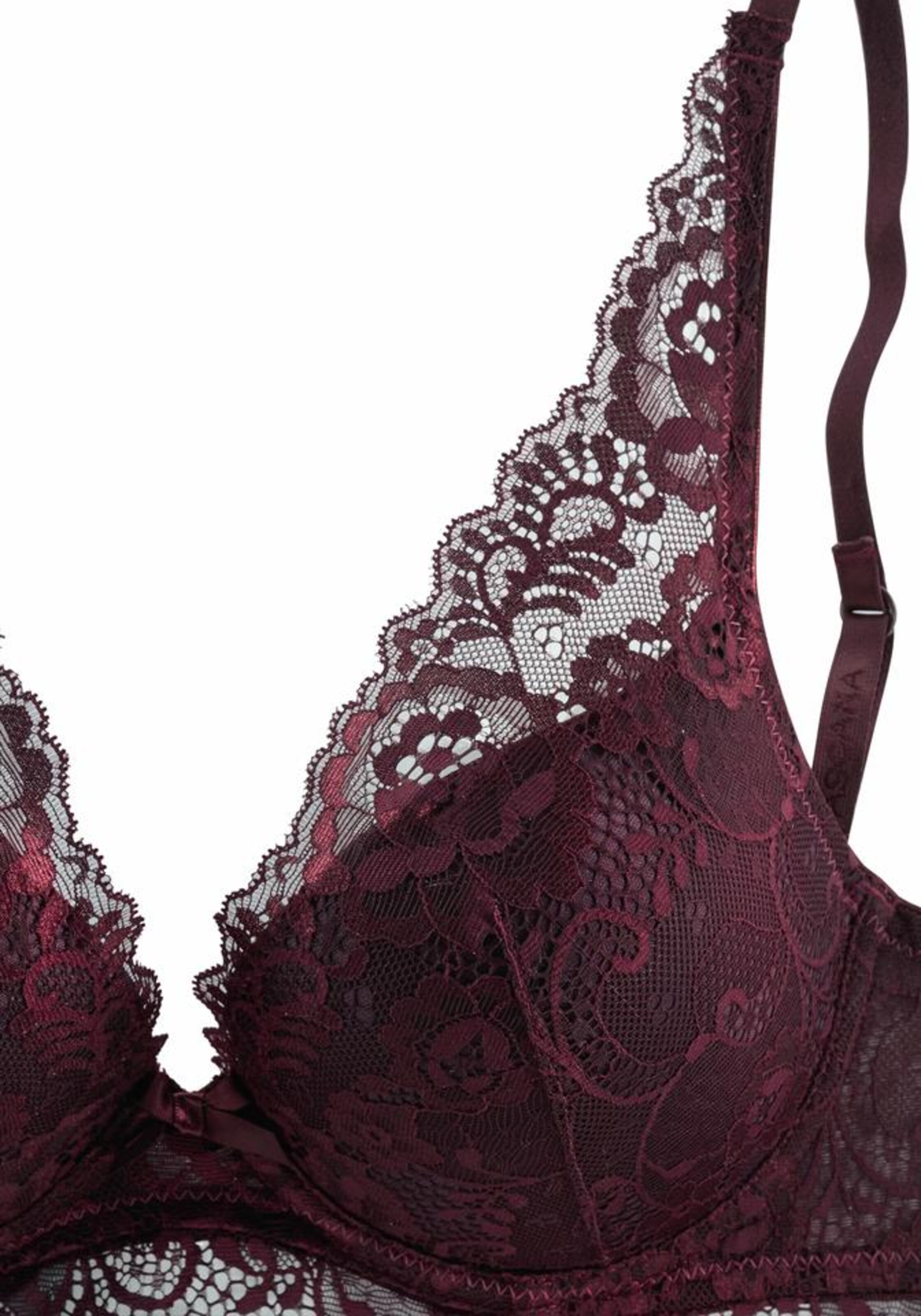 Lascana Bustier Push Up Bh In Burgunder About You