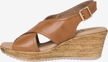 JANA Strap Sandals in Brown