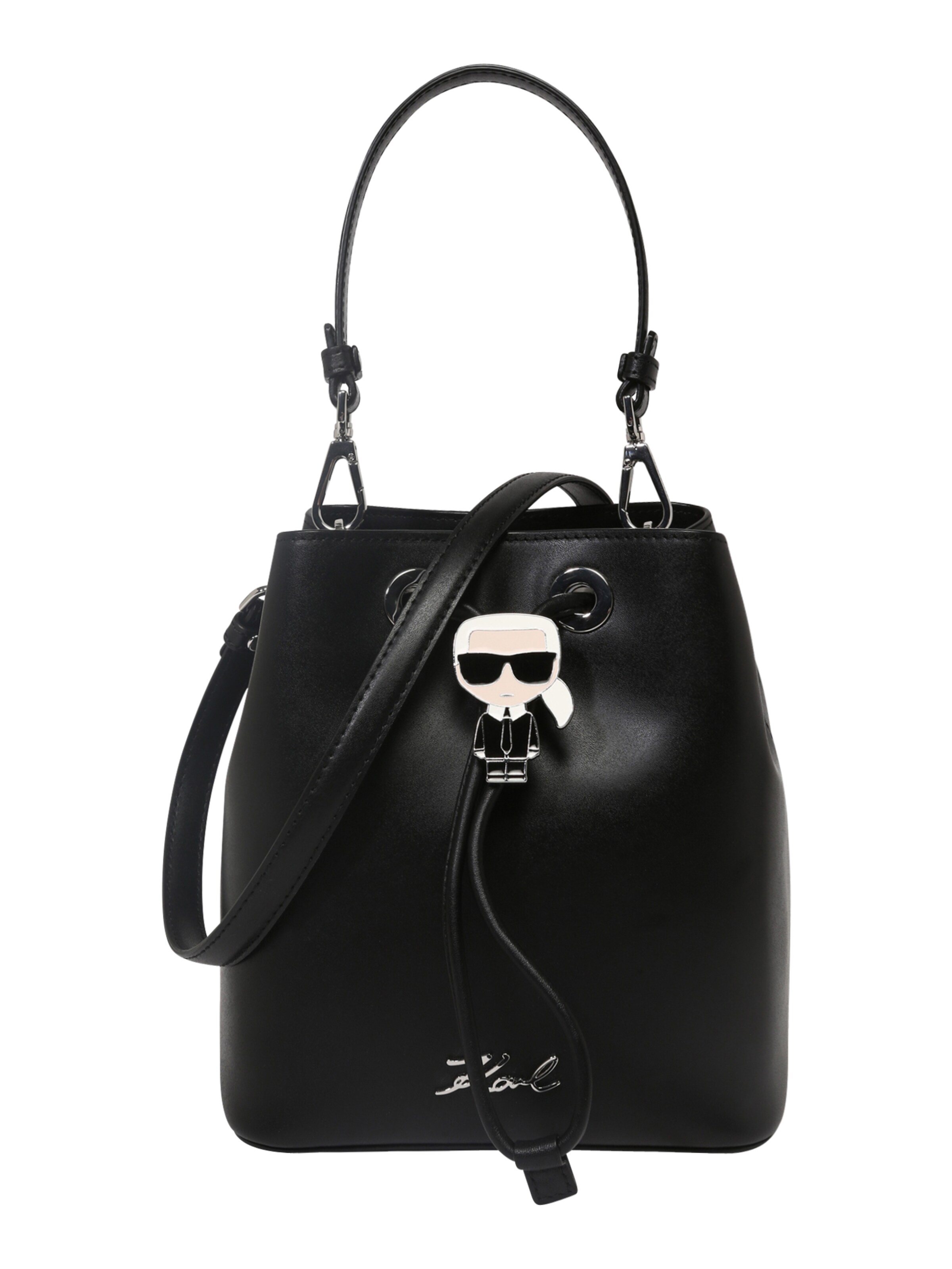 Karl Lagerfeld - Buideltas 'k/ikonik bucket bag' in de kleur Zwart