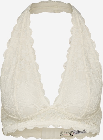 Free People Triangel BH in Wit: voorkant