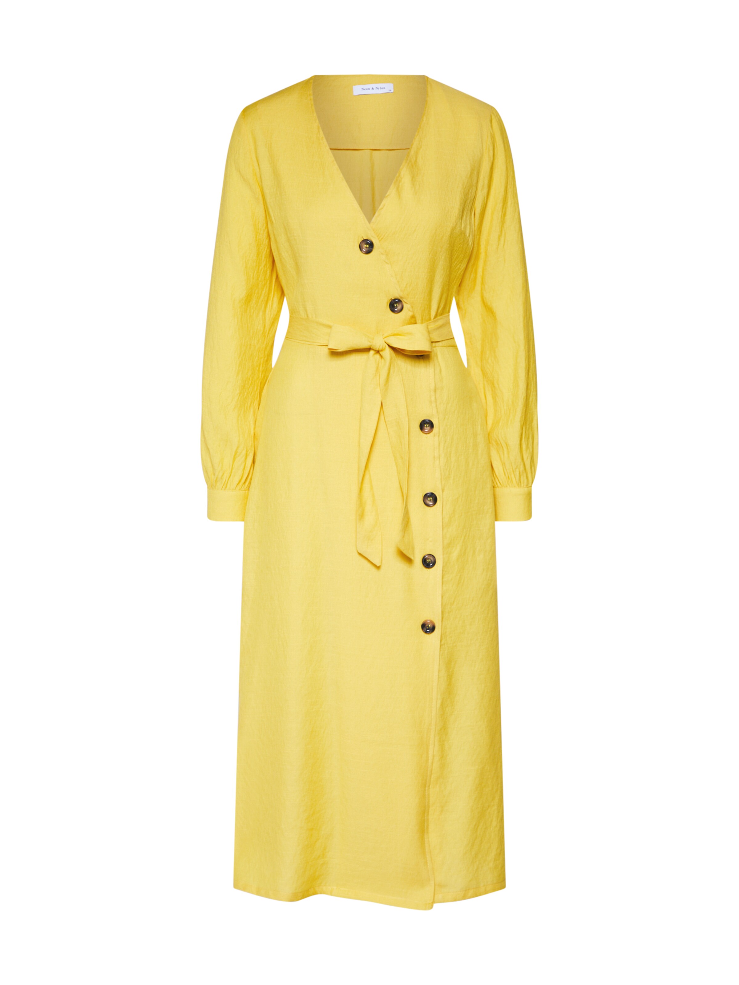 ONLY - Zomerjurk 'onlJulianne L/S WVN' in de kleur Geel