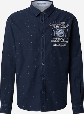 CAMP DAVID Regular Fit Hemd in Blau: predná strana