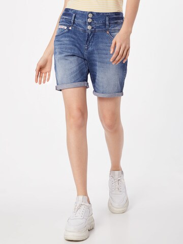 Herrlicher Regular Shorts 'Raya' in Blau: Vorderseite