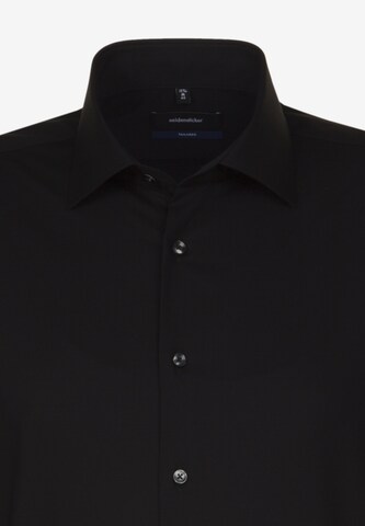 SEIDENSTICKER Slim Fit Hemd 'Tailored' in Schwarz