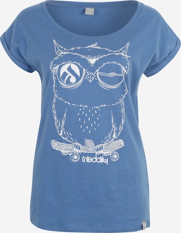 Iriedaily T-Shirt 'Skateowl 2' in Blau: front