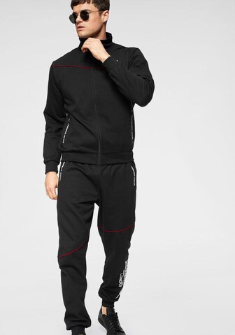 LONSDALE Sweatsuit 'GEDDINGTON' in Black: front