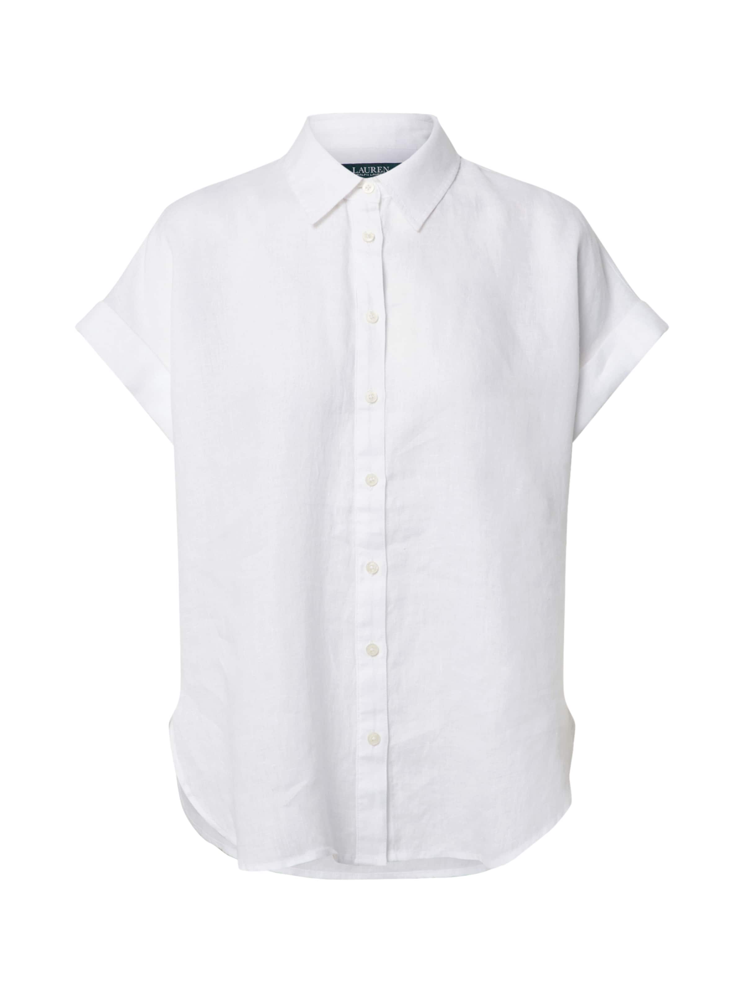 Chemisier 'BROONO-SHORT SLEEVE-SHIRT' Lauren Ralph Lauren en blanc : devant
