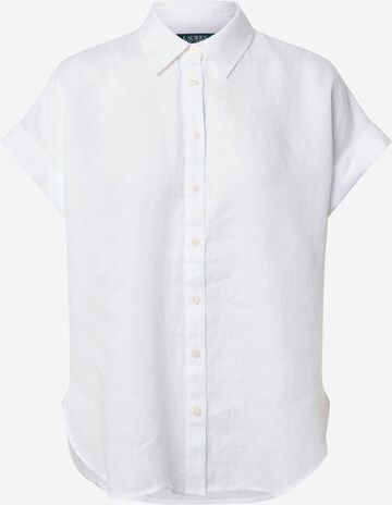 Lauren Ralph Lauren Μπλούζα 'BROONO-SHORT SLEEVE-SHIRT' σε λευκό: μπροστά