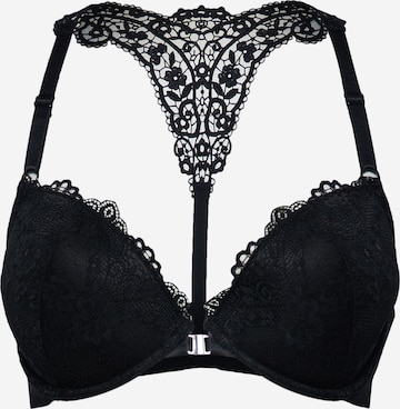 LASCANA Push-up Bra in Black: front