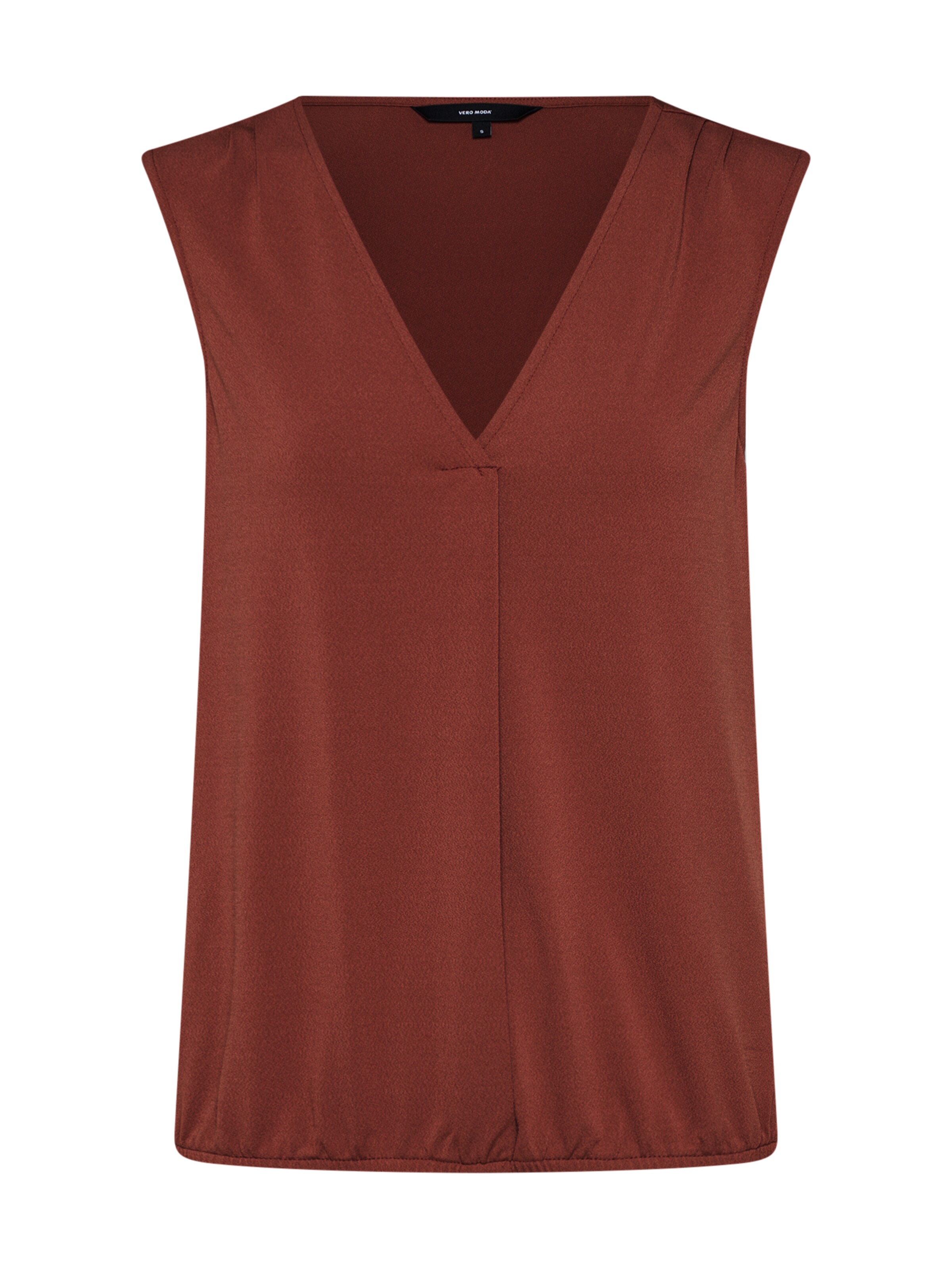 VERO MODA - Blouse 'MILLA SL TOP VO' in de kleur Roestbruin