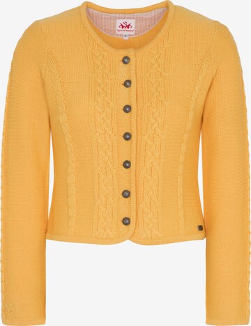 SPIETH & WENSKY Knit Cardigan 'Bonn' in Yellow: front