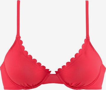 LASCANA Bikini 'Scallop' in Rot: front