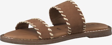 TAMARIS Mules in Brown: front